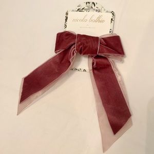 Velvet barrette clip